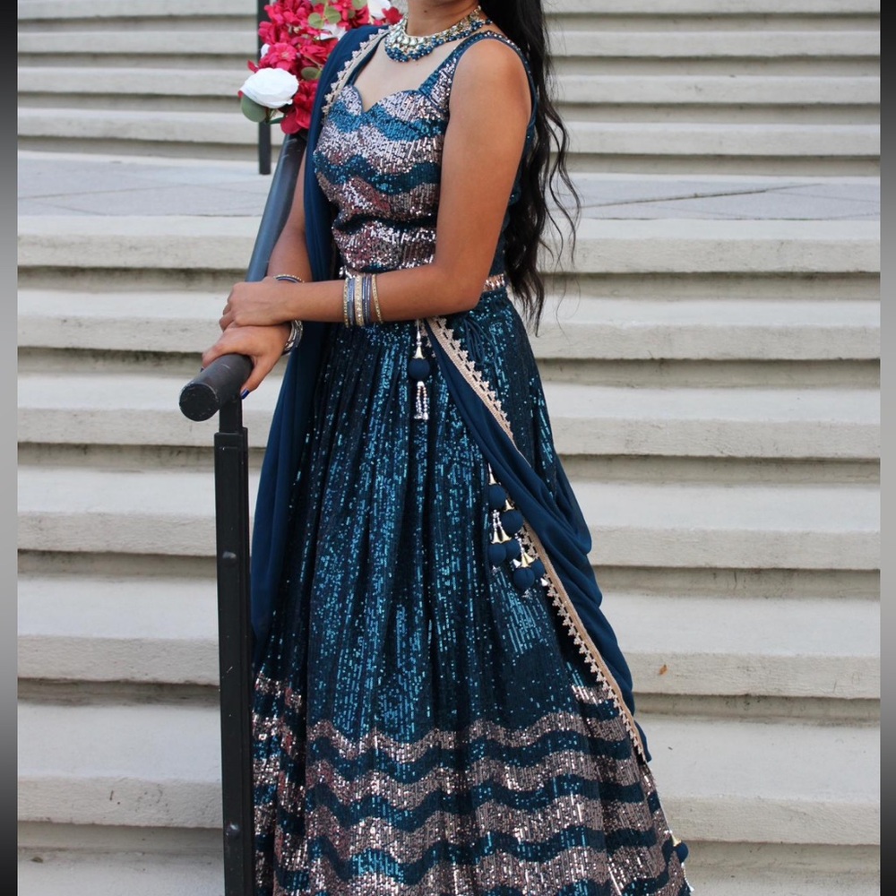 Navy Blue Lehenga